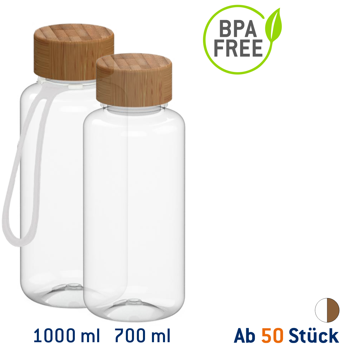 Tritan-Trinkflasche Nature Volumen: 700 ml Druck: ohne Druck